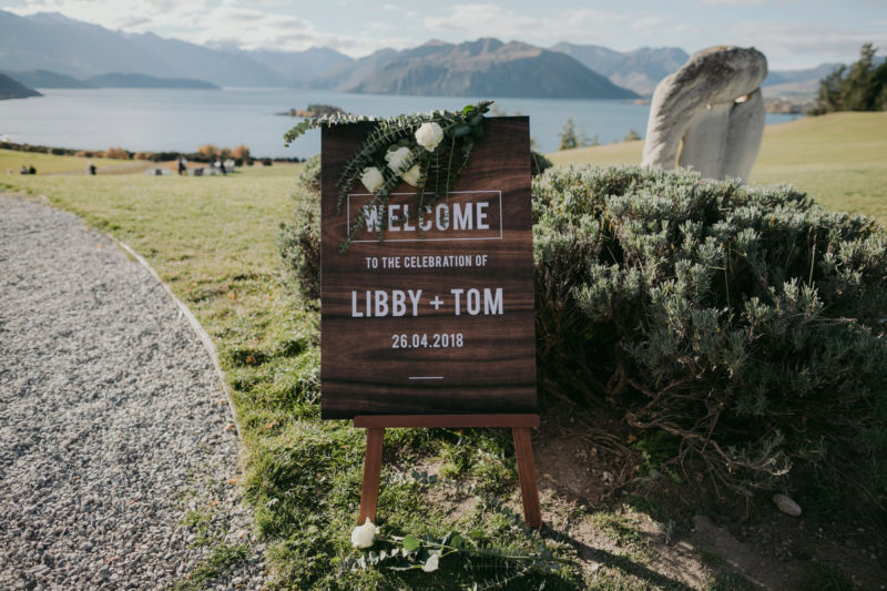 ceremony welcome sign at rippon