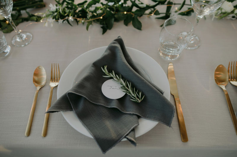 close up of table setting