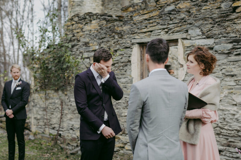 Steve wipes away a tear