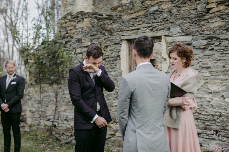 Steve wipes away a tear