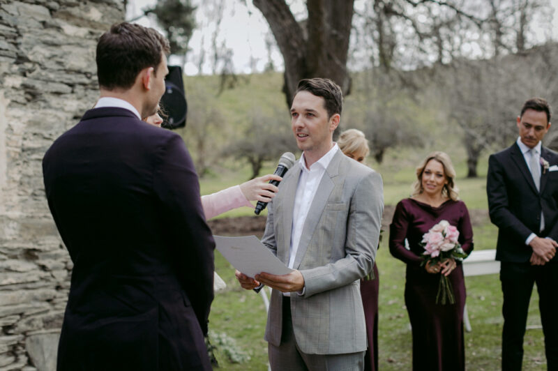 Liam speaks his vows