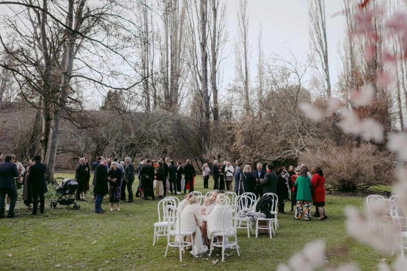Thurlby Domain wedding scene guests mingling after ceremony