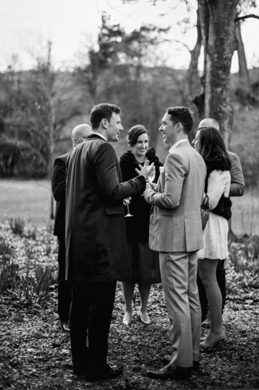 Steve and Liam in a candid moment of joy and conversation