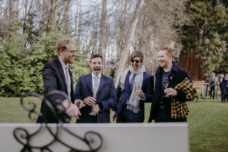 Steve and friends lolling at photographs