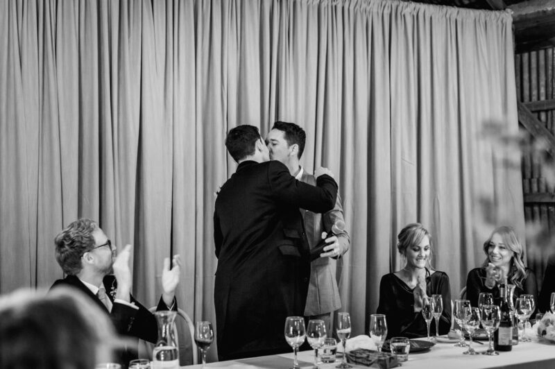 Steve and Liam share a kiss