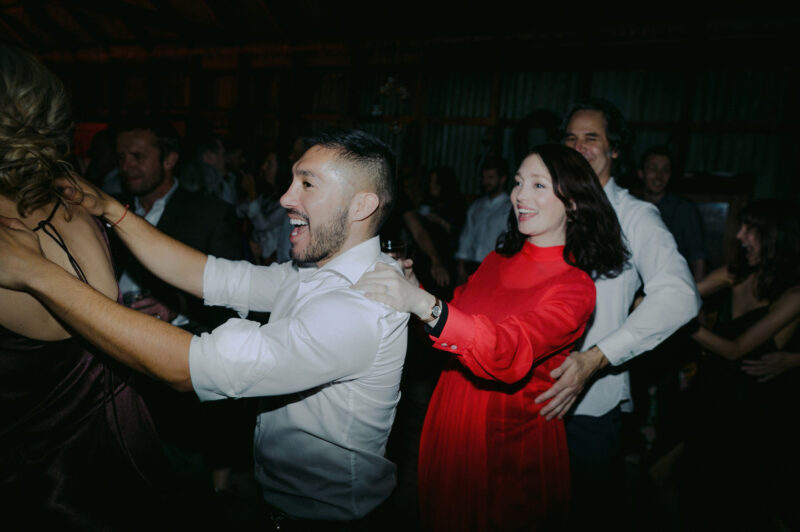 conga line on the dancefloor