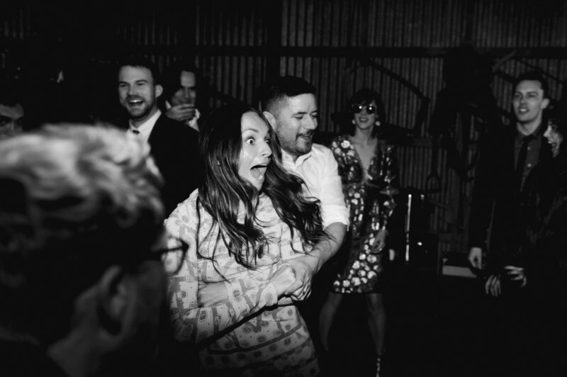 funny moment on the dancefloor with guests