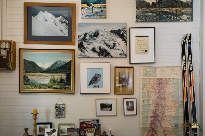 Interior wall of hut