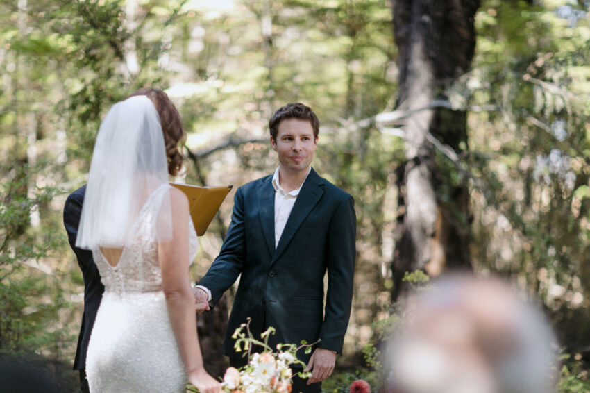 Groom during ceremony
