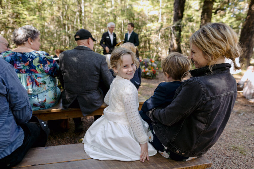 flowergirl during ceremony