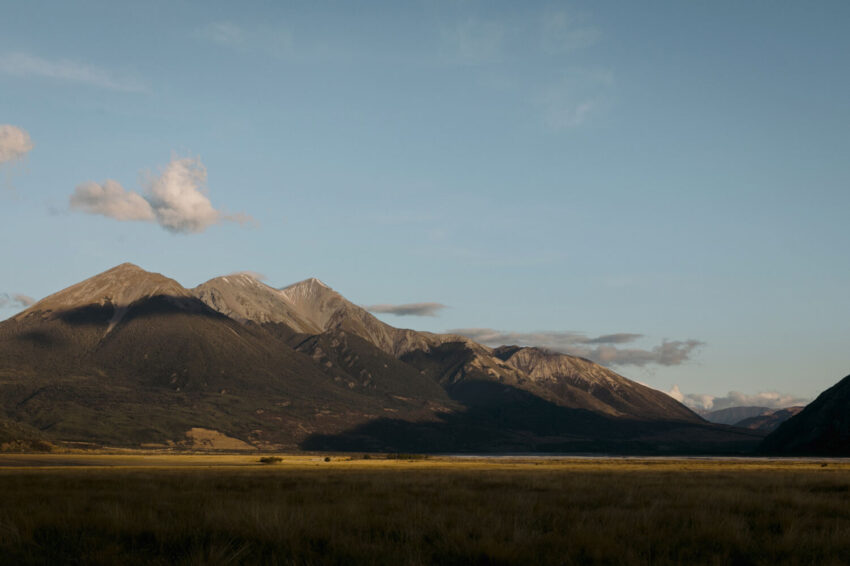 Beautiful last light on the mountain
