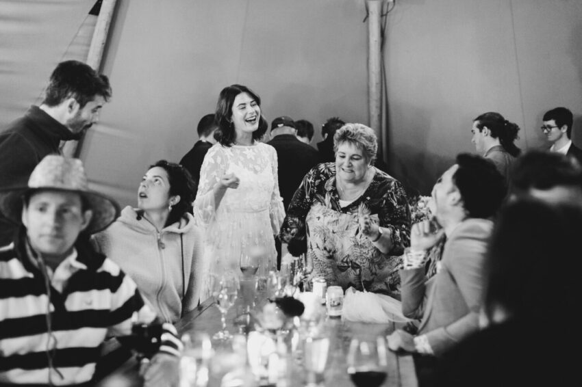Candid of Bride and guests