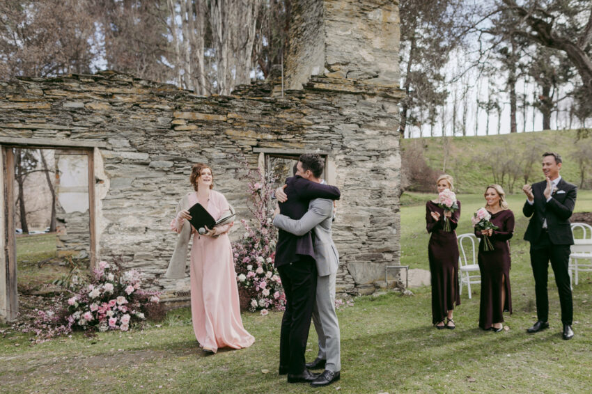 Liam and Steve hug