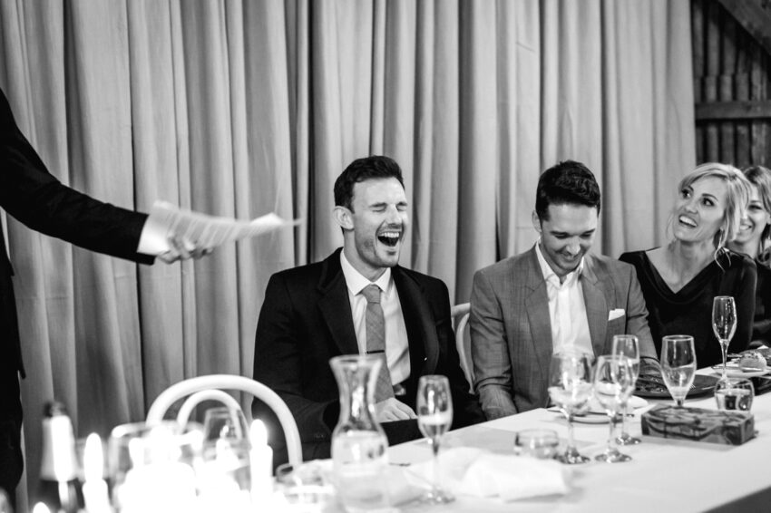 Steve laughing at speeches
