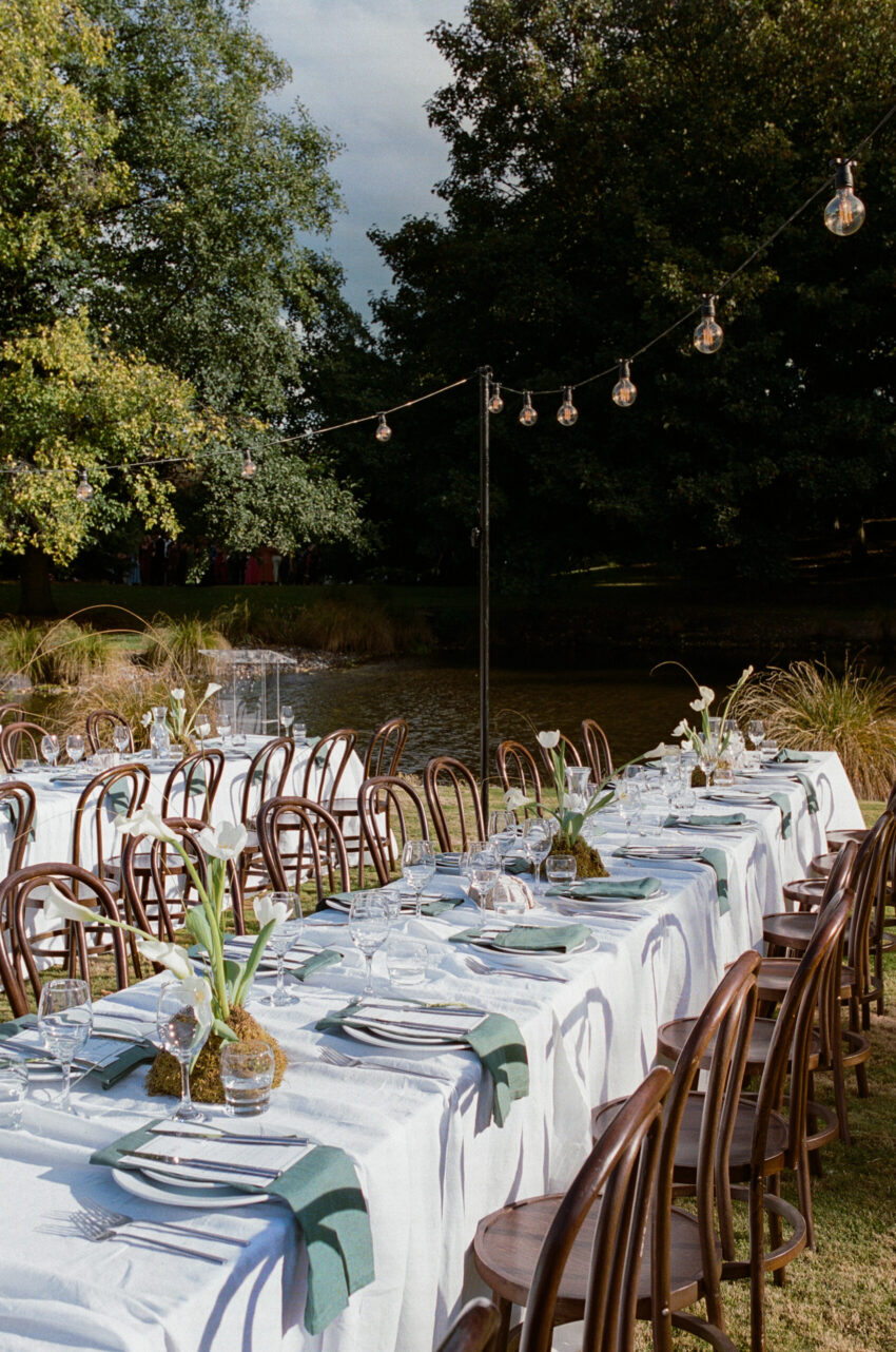 detail shot of the beautiful outdoor table scape